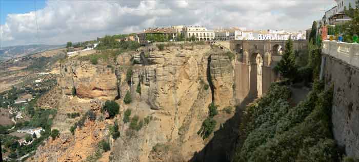 Ronda Gorge (El Tajo de Ronda) and Ronda New Bridge photograph