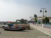 Boats on Carihuela beach, promenade virtualy on the beach