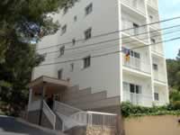 Some of the El Pinar Apartments are across a narrow road from the main complex