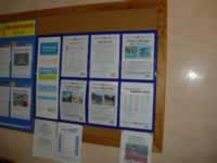 El Pinar Apartments Tour operators notice board 