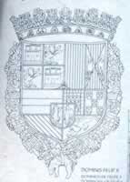 Diagram of the Coat of Arms that can be seen above the gateway.
