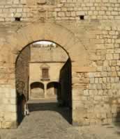 Inner Gate daytime. This gate way in located at the inner end of the Placa d'Armes.